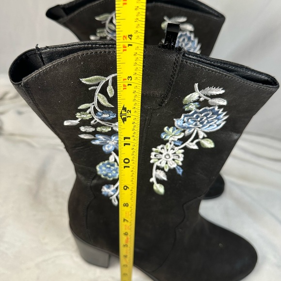 Luoika Women's Wide Width Cowboy Cowgirl Boots - Calf Pointed Toe Pump 11.5W - Picture 10 of 13